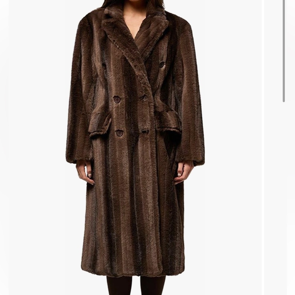 NEW! WeWoreWhat Brown Faux Fur Blazer Jacket